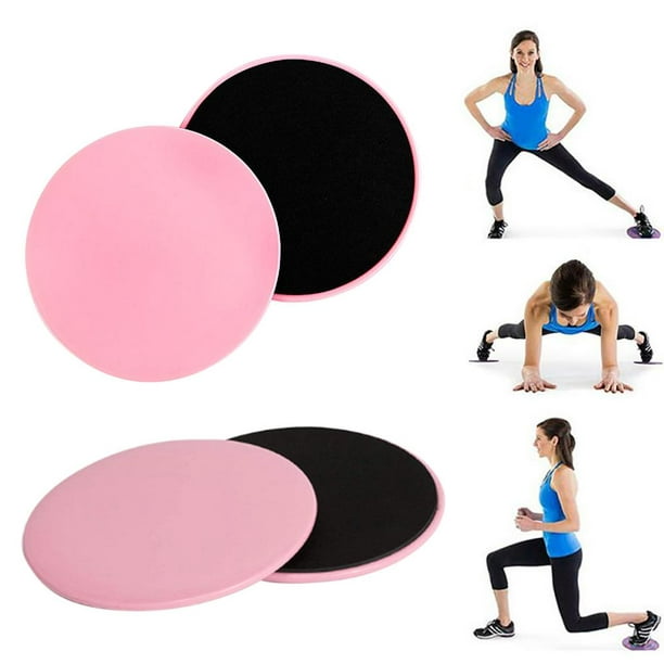 8uds. Discos deslizantes para ejercicio, placa de entrenamiento muscular  Abdominal, rosa, 2 uds.
