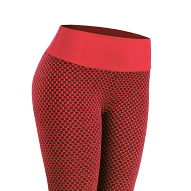 Leggings de mujer Push Up s pantalones de Yoga entrenamiento XL rojo  Yuyangstore Leggings de levantamiento de glúteos para mujer