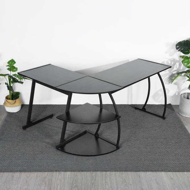 Mesa escritorio Esquin con tablero melamínico y estructura metálica