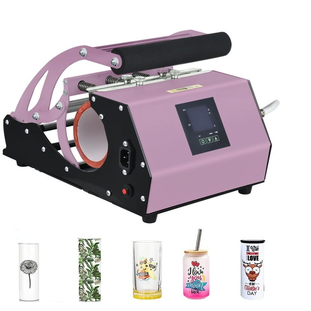  Easydiy Máquina de prensa de calor portátil de 110 V, máquina  de taza verde para sublimación recta de 30 onzas, 20 onzas, 16 onzas, vaso  delgado de 15 onzas, 11 onzas