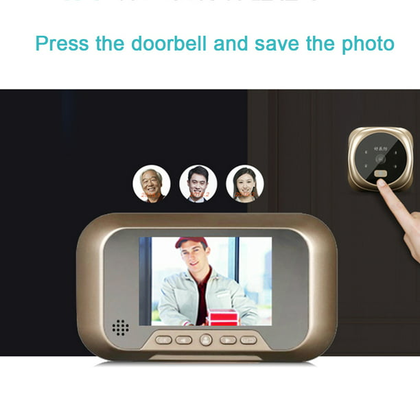 digitharbor® Vídeo Visor de alcance de la puerta incorporada 600mAh batería  de litio+almacenamiento cíclico Mirilla digital visor puerta cámara puerta