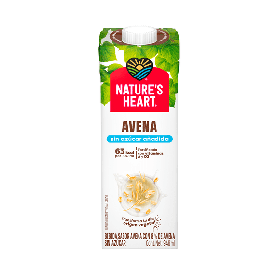 Bebida vegetal Nature's Heart de avena sin azúcar 946 ml