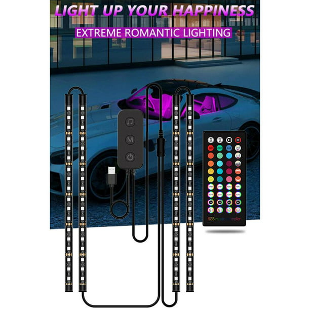 Barra de Luces LED para Interiores AUTOMÁTICOS Tira de Luces LED V  Interruptor de Encendido / Apagado Luces LED para Camionetas, a 24v los  30cm