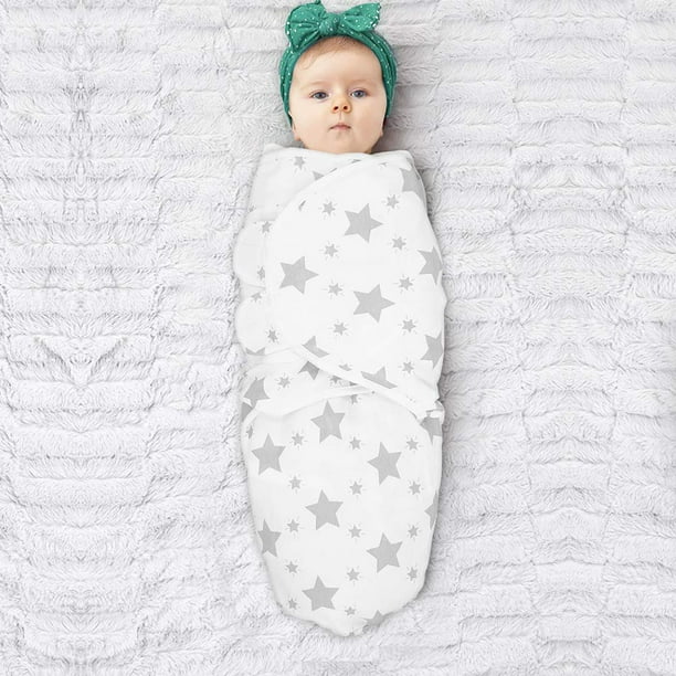 Arrullo bebé - Pack de 2 arrullos para recién nacido, 0-3 meses manta arrullo  bebé, algodón orgánico con velcro unisex Adepaton LKX-1853