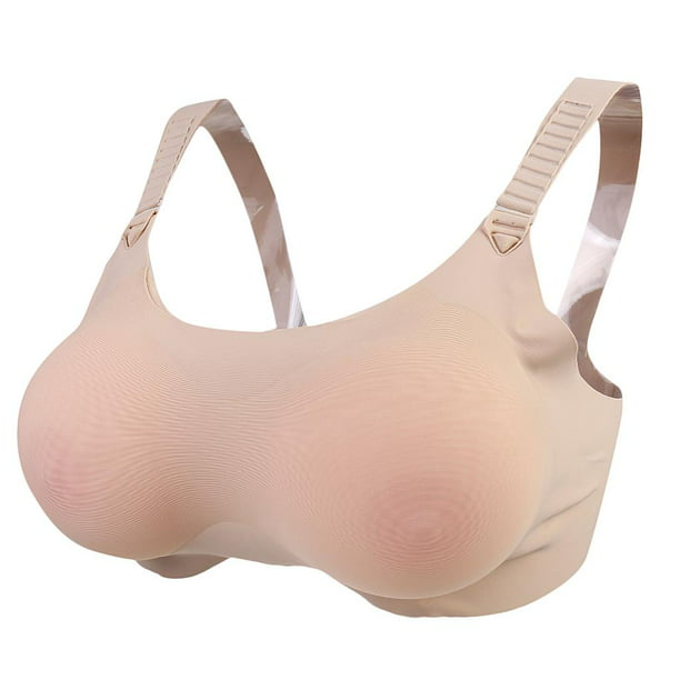 1 par de formas de pecho reutilizables de silicona para mujer mejora del  pecho, prótesis artificiales de senos falsos, paquete de caja de privacidad