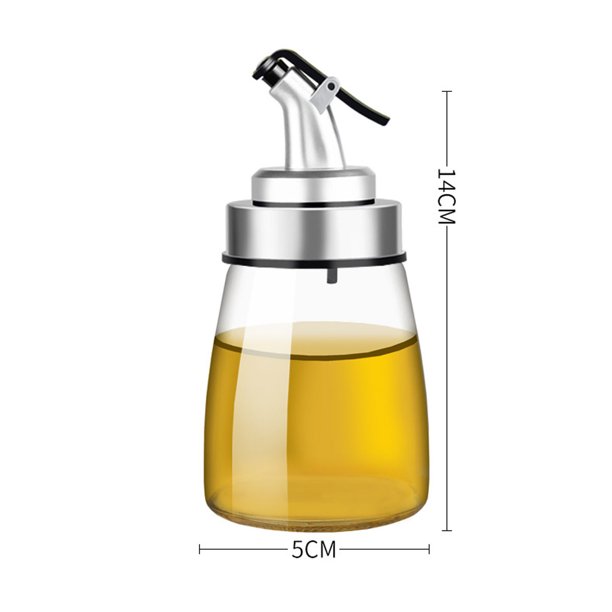 SUNTEREST Botella dispensadora de aceite de vidrio de borosilicato alto con  tapa automática, aceite …Ver más SUNTEREST Botella dispensadora de aceite