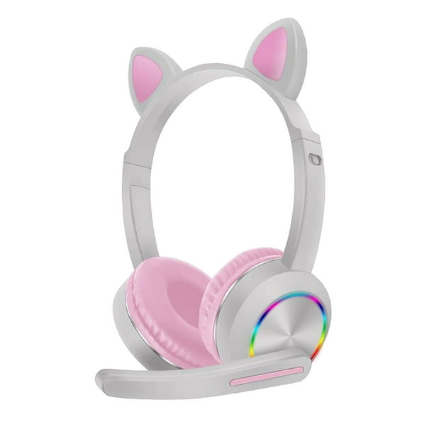 Auriculares inalámbricos Bluetooth Para la oreja de gato LED para