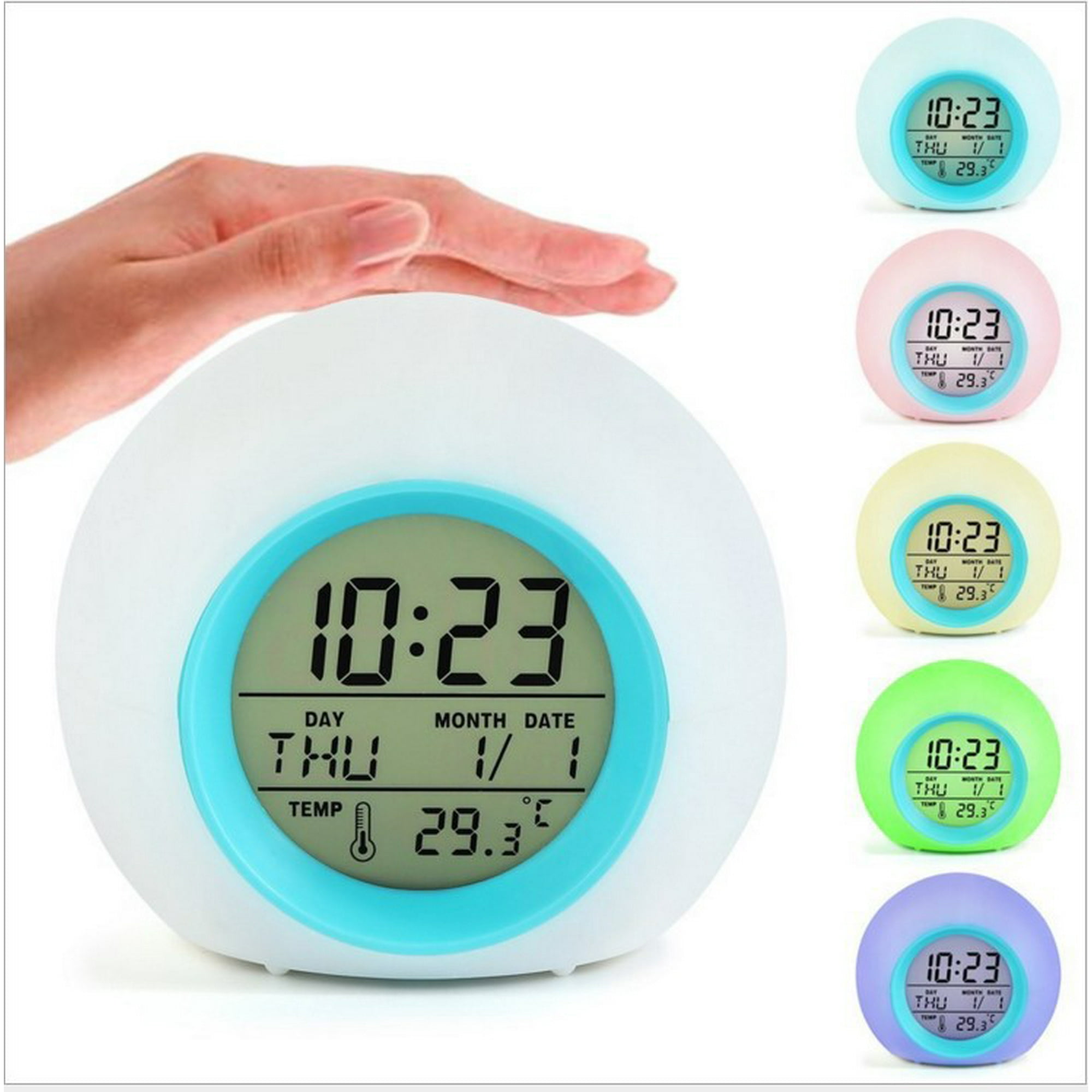 Reloj despertador para niños Encender digital Lámpara led Reloj