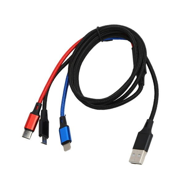 Cable USB 2.4 A de carga rápida (paquete de 3)