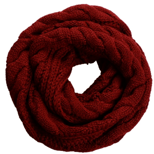 Bufanda infinita de punto de invierno para mujer Bufandas circulares  gruesas y cálidas a la moda oso de fresa Electrónica