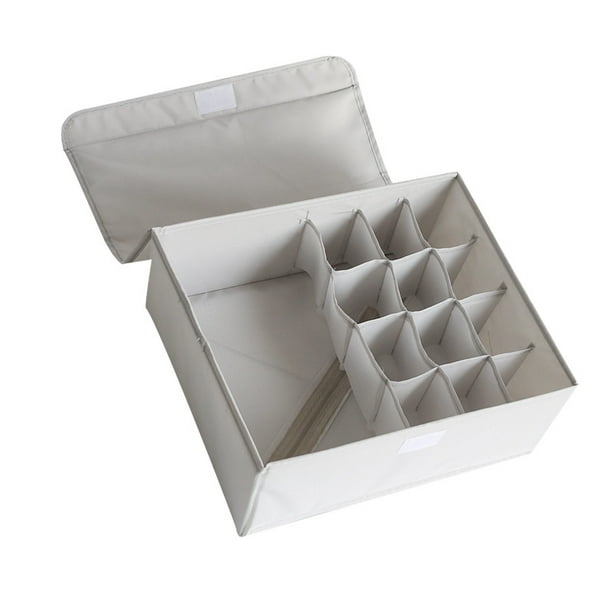 Basics - Organizador de almacenamiento de cajones para ropa interior,  juego de 4, color gris : : Hogar y Cocina