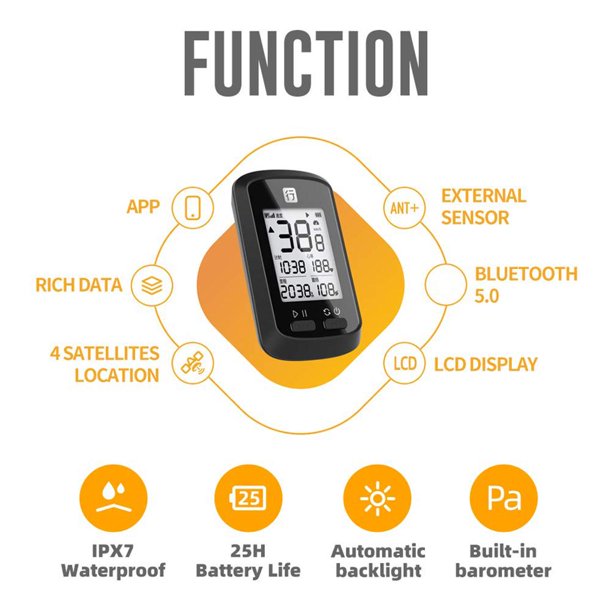 Ordenador de bicicleta con cable GPS Ciclismo Computadora Velocímetro  Cuentakilómetros Ciclo Tracker GPS Ciclismo Computadora con Pantalla LCD