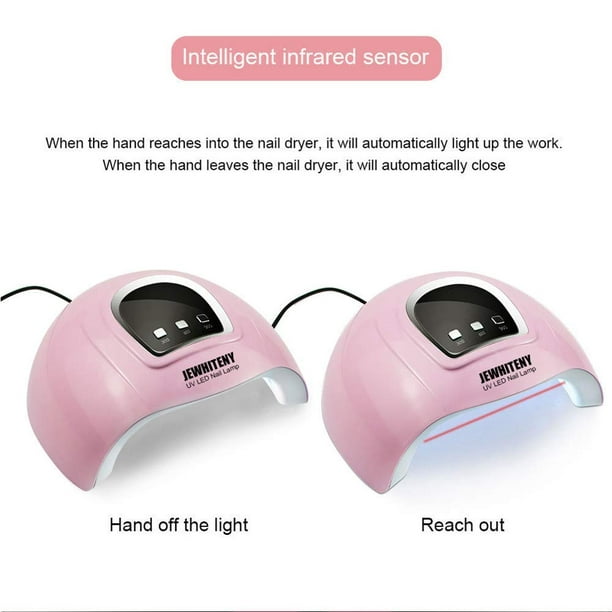 Lámpara de uñas LED UV de 54 W, Secador de uñas profesional, luz UV con 3  ajustes de temporizador, Secador LED de gel de curado, herramientas de arte