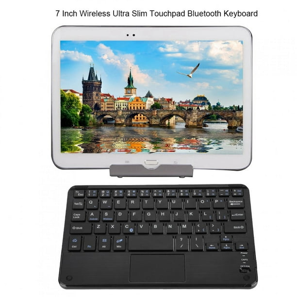 Teclado Bluetooth, Teclado inalámbrico Bluetooth Ultra Delgado de 8  Pulgadas con Panel táctil para Tableta, teléfono móvil, PC, Compatible para