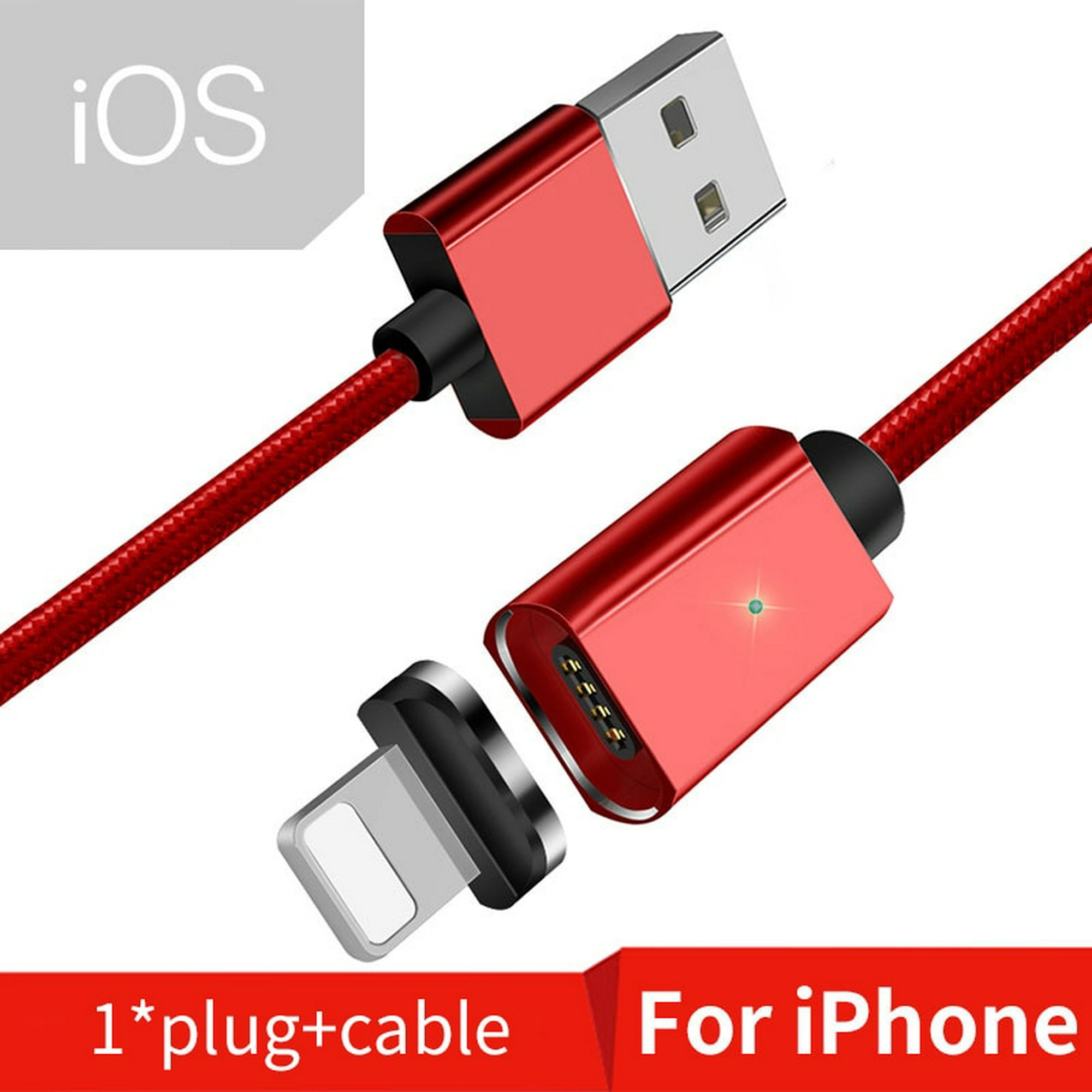 Cable Imán Para Celular Iphone Lightning IOS Carga Rápida Y Datos