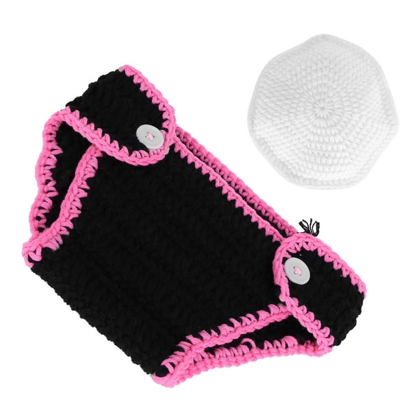 Disfraz Crochet Conjunto Bebe 0/3 Meses Recién Nacido Atrezo
