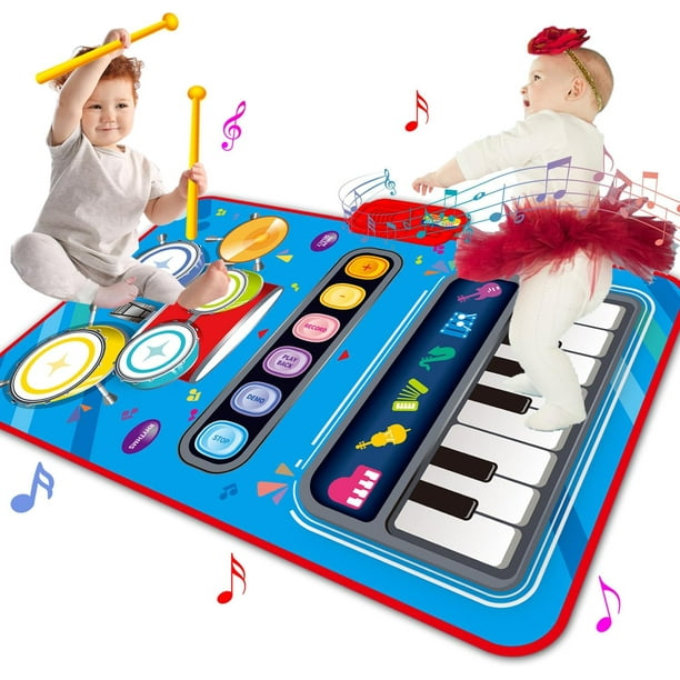 Juguetes para regalos de niñas de 1 año, tapete de piano 2 en 1, juguetes  Montessori para niñas de 1, 2 años, juguete musical educativo, regalos de  primer cumpleaños para niñas de