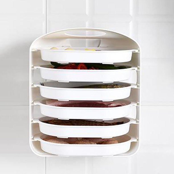 Superposable vajilla de almacenamiento bandeja soporte para cocina  organizador armario licencia ahorrar espacio - de 6 capas blanco 6 capas  perfecl rejillas para platos