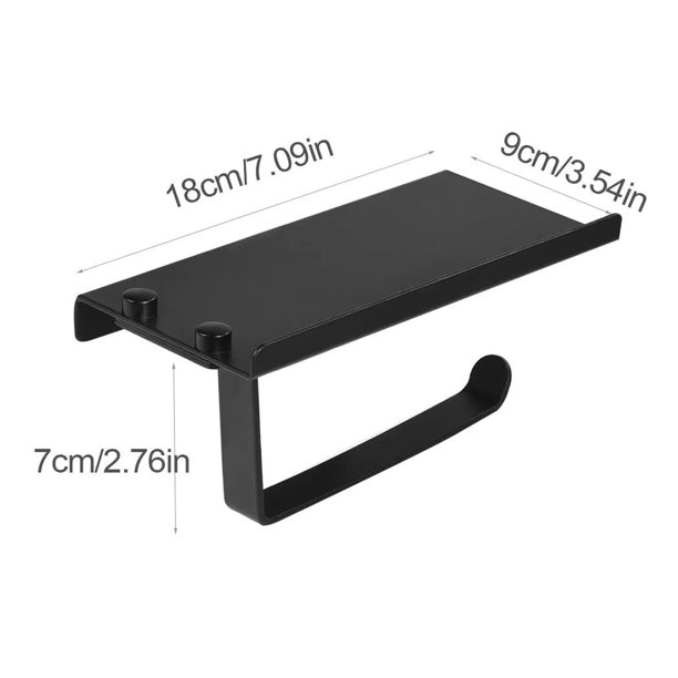 Porta Papel Higienico Acero Inoxidable Con Base Para Celular