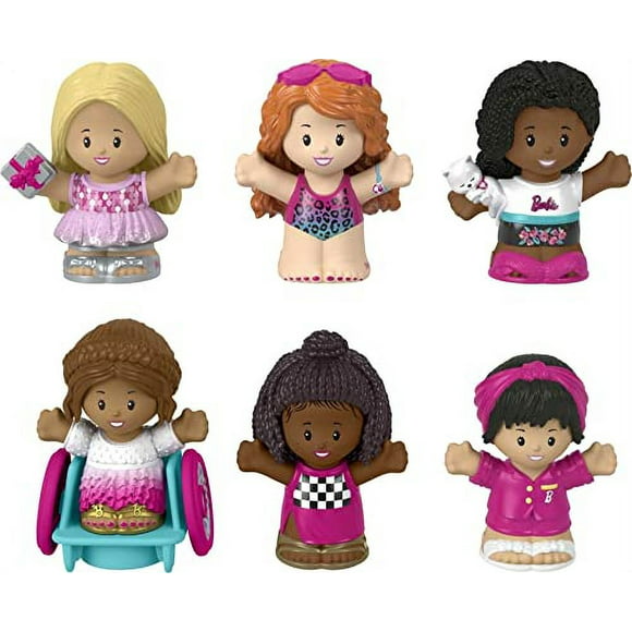 conjunto regalo fisherprice barbie figura 6pack little people niños pequeños 18m5años