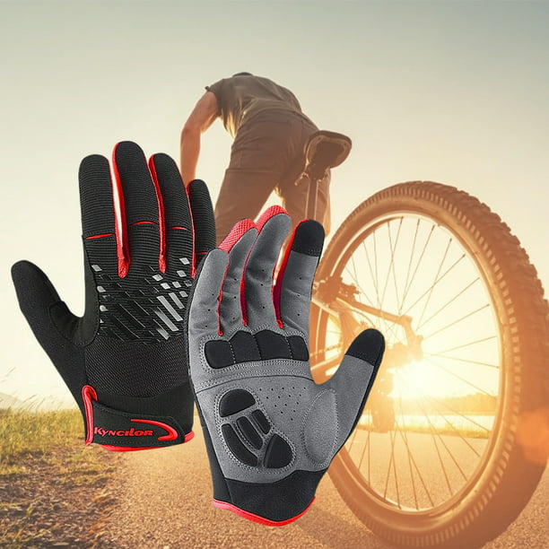  XIXIXIDIAN - Guantes de ciclismo para hombre, guantes de  bicicleta de montaña, guantes de bicicleta antideslizantes para montar en  carretera para primavera, otoño guantes deportivos transpirables (color  rojo, tamaño: M) 