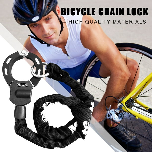 Candado De Cadena De Bicicleta Candado de cadena de bicicleta con 2 llaves,  candado de cadena antirrobo para Scooter, candado de cadena para esposas