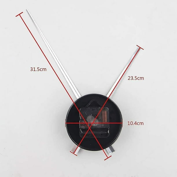 Yardwe Reloj de pared grande, mecanismo de reloj de pared grande, reloj 3D,  manecillas, base, reloj de pared, reloj de cuarzo, placa de movimiento