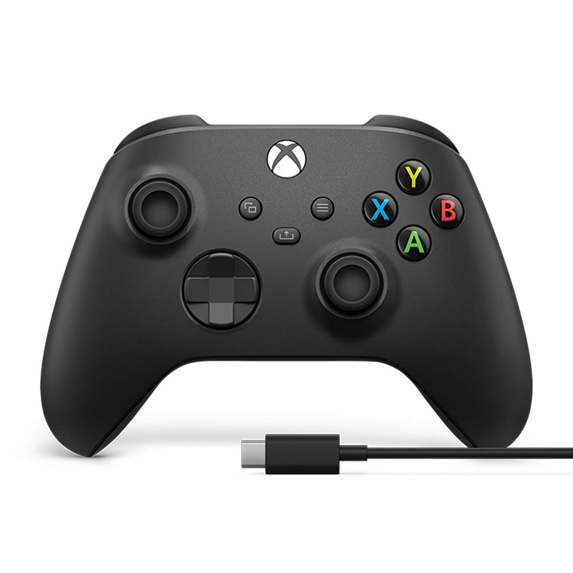 Controlador de almohadilla de juego con cable USB, compatible con Xbox 360,  Xbox 360 Slim, Windows PC - Gamepad USB con cable de repuesto (negro)