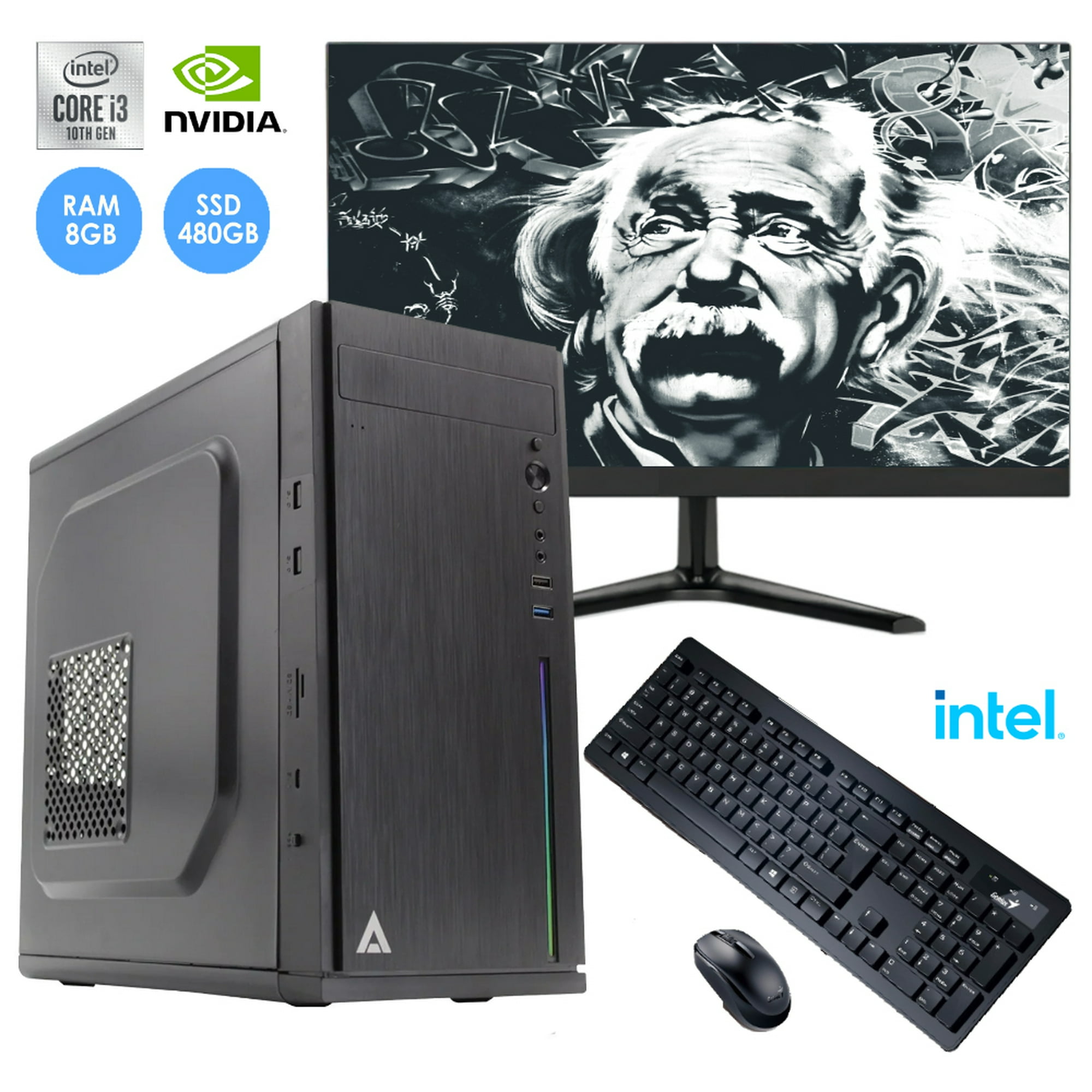 Computadora PC armada i3 10100f Intel SSD 480GB 8GB RAM Nvidia