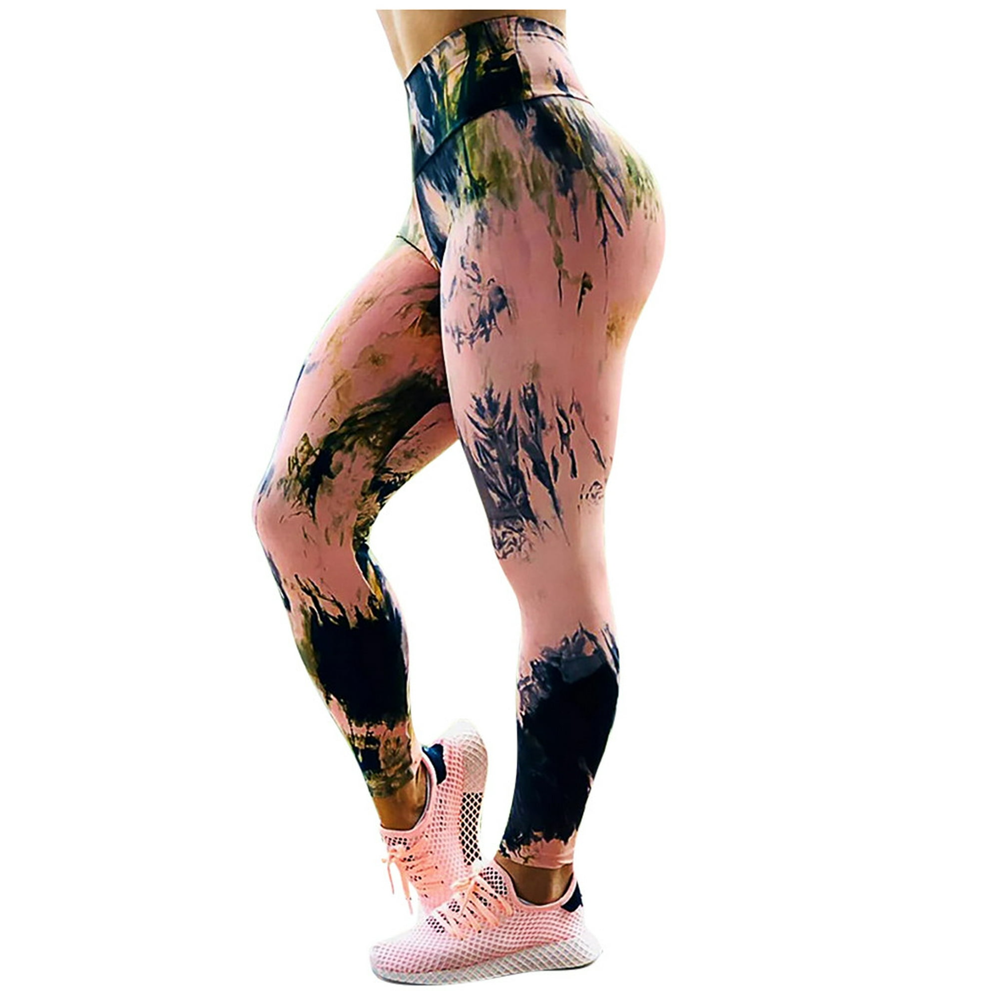 Gibobby Pantalon yoga mujer Calzoncillos elásticos de cintura alta con  estampado de mujer Pantalones de yoga para correr y fitness(Blanco,M)