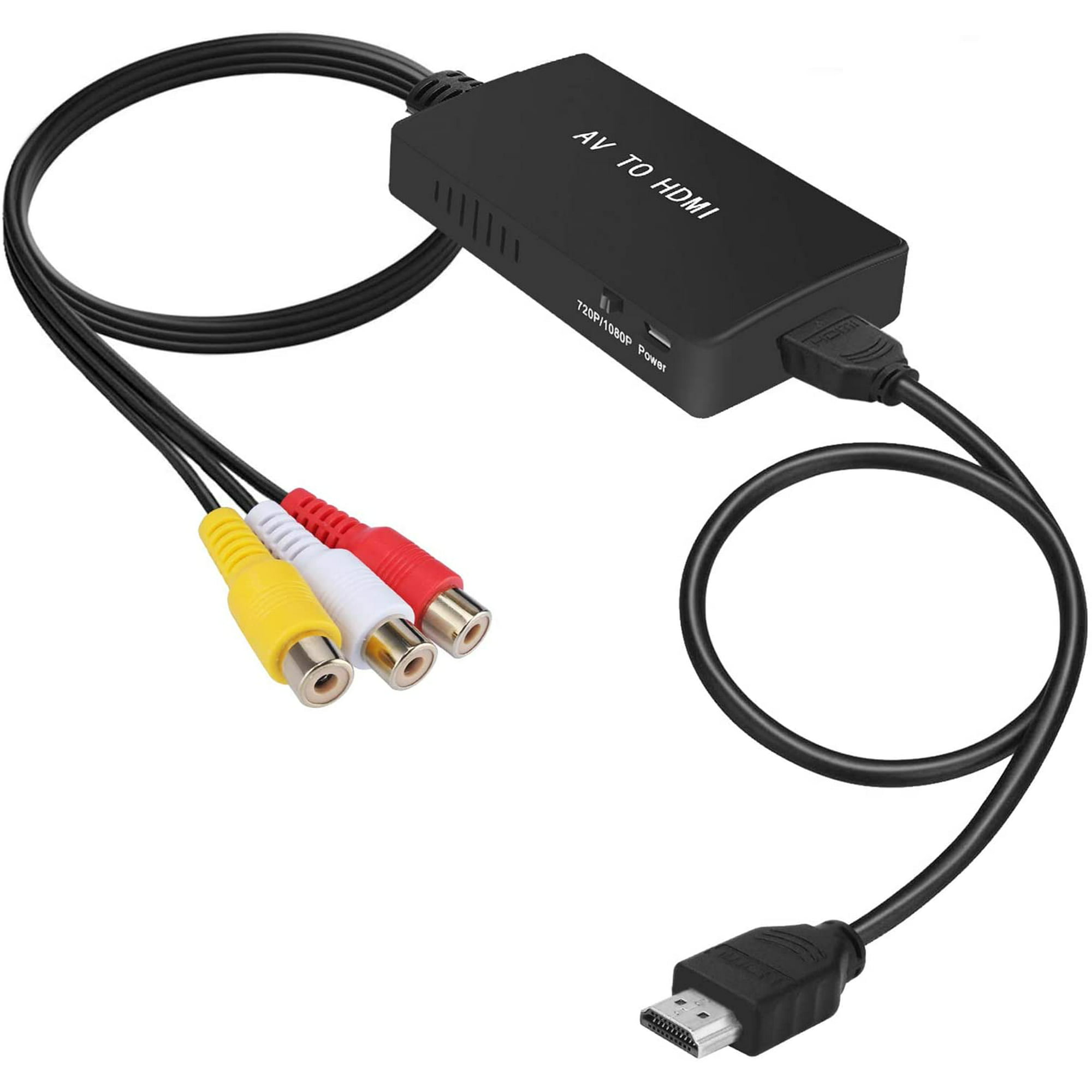 Convertidor HDMI a RCA, cable HDMI a RCA, cable adaptador 1080P HDMI a AV  compatible con NTSC para TV Stick, Chromecast, Apple TV, PC, computadora  portátil, Xbox, HDTV, DVD, etc. Vhermosa 2036001