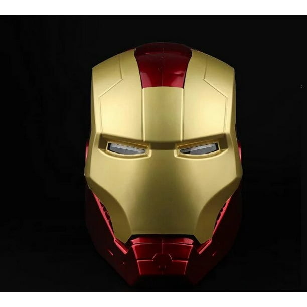 Casco usable de la película de Marvel, Iron Man Tony 1/1 Mk5, luz Led de  Pvc, figura de acción, máscara para adultos y jóvenes, juguetes de regalo  Gong Bohan LED