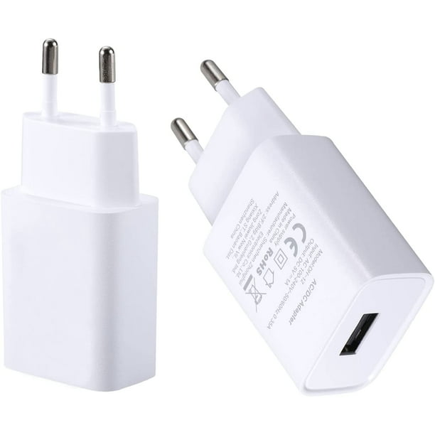 [Paquete de 5/1 puerto] Adaptador de cargador USB de CA, enchufe de pared,  enchufe de carga rápida, caja de alimentación cubo para iPhone 15 14 13 12