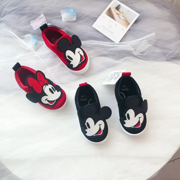Zapatos casuales blancos de Disney para bebé, niño y niña, zapatillas de  deporte para niños, zapatos deportivos para niños de Mickey Mouse, zapatos  para caminar para niños pequeños 19 Gao Jinjia LED