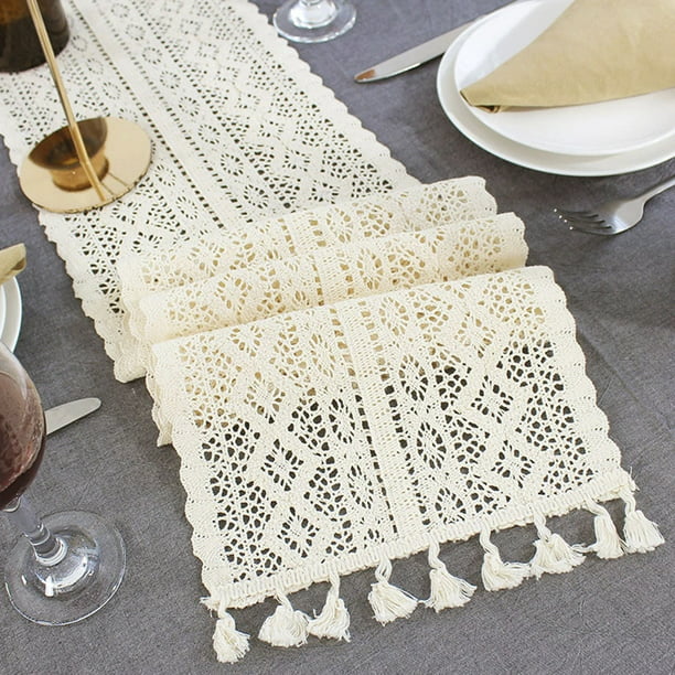 Mantel - camino de mesa doble a crochet 