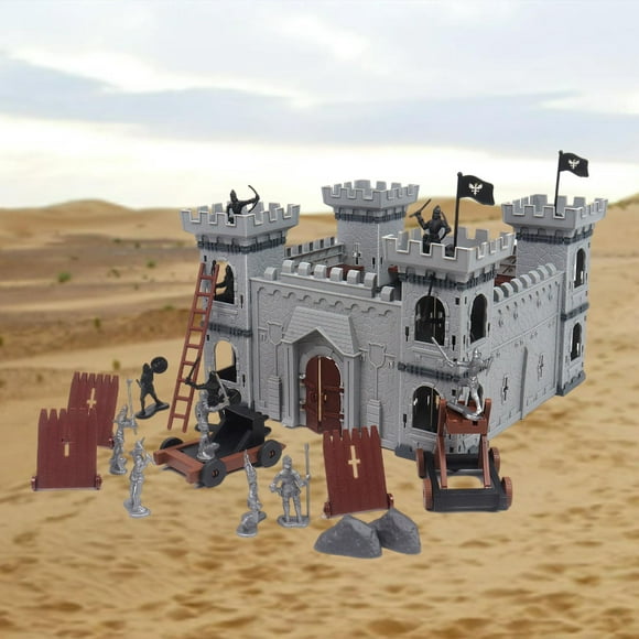 castle battle model set escaleravehículo simular siege war diy fort de acción chariot multicolor assembly para b yotijar playsets de batalla del castillo