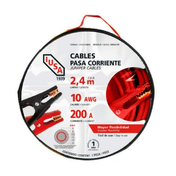 cable pasa corriente 24 m 200 a iusa 618692