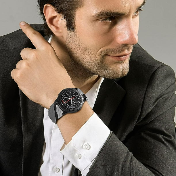 Correa de reloj de 22 mm compatible con Samsung Galaxy Watch 3 de 45 mm/galaxy  Watch de 46 mm/gear S3 Frontier/classic, correa de reloj inteligente de  silicona suave de 22 mm Casua