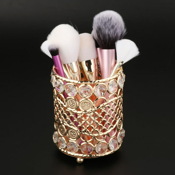 Feyarl Porta brochas de maquillaje de cristal, para cosméticos,  delineadores de ojos, vitrina, organizador para peines, lápices, decoración  de