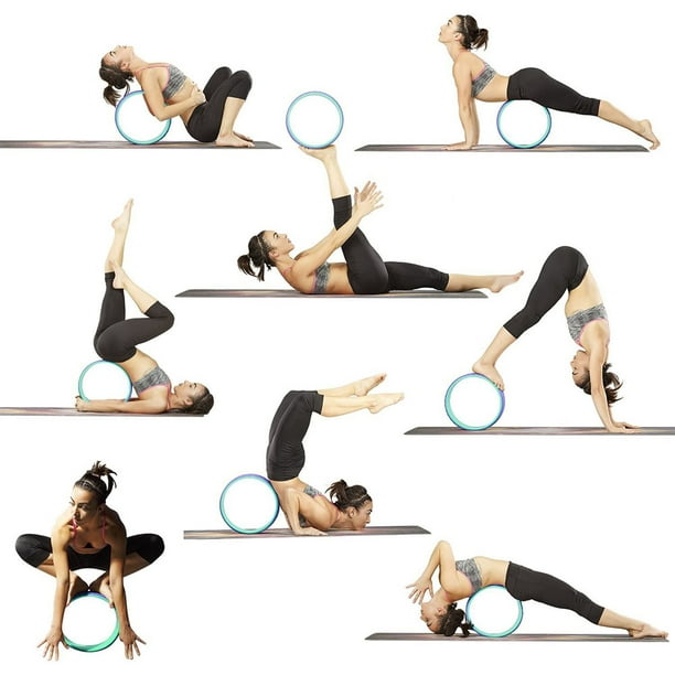 Rueda de yoga: la rueda de apoyo de yoga más fuerte y cómoda para posturas  de yoga, el rodillo perfecto para estirar, aumentar la flexibilidad y  mejorar las flexiones hacia atrás. Ormromra