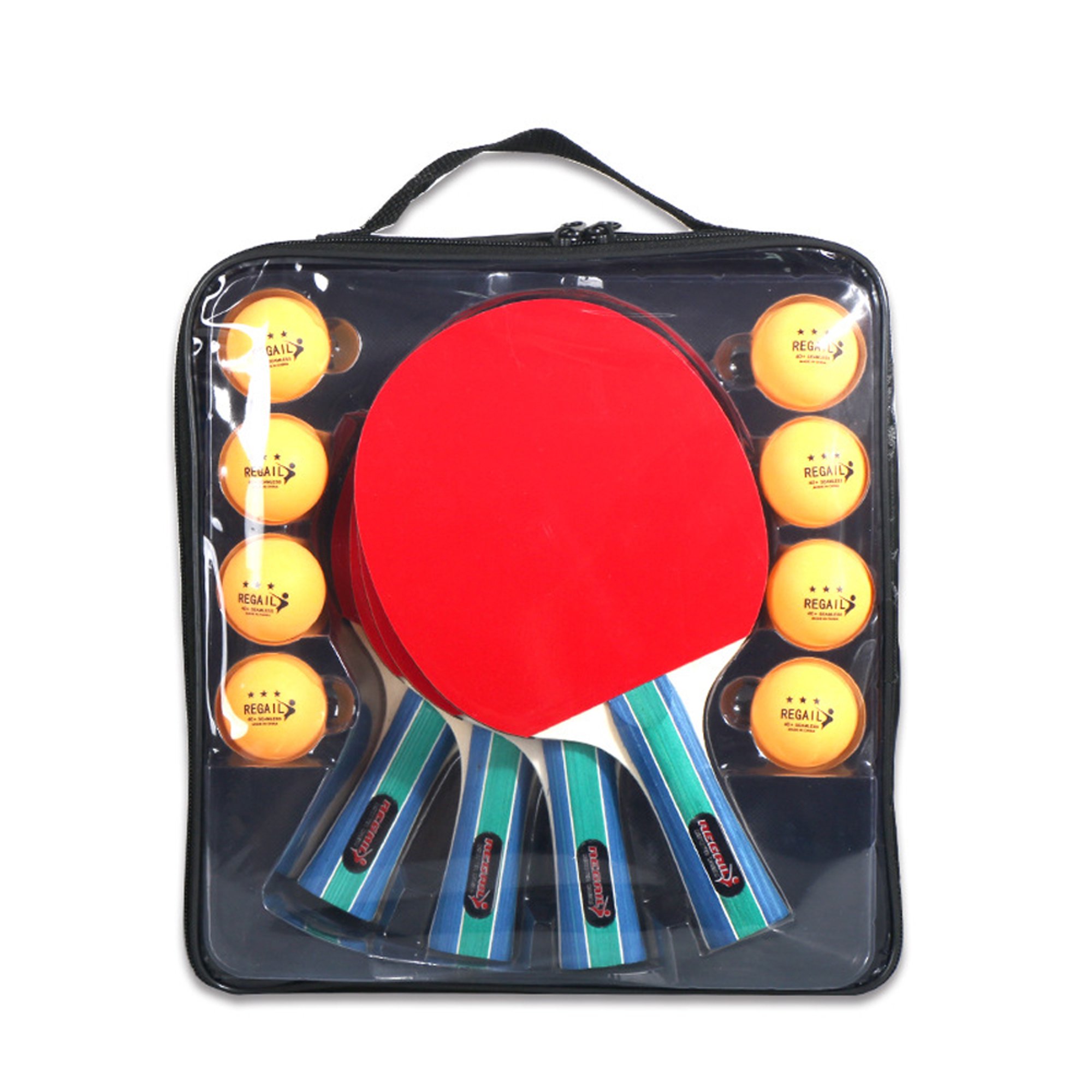 Ripley - SET PALETA RAQUETA PING PONG + 3 PELOTAS - MANGO MADERA