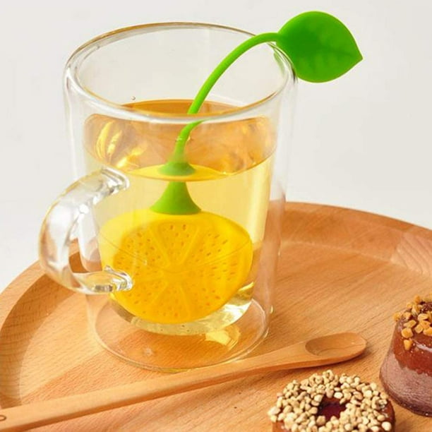 Colador de infusor de té Infusor de té de hojas sueltas Colador de infusores  de té de silicona para té suelto Diseño de fresa de limón para hojas sueltas  o té de