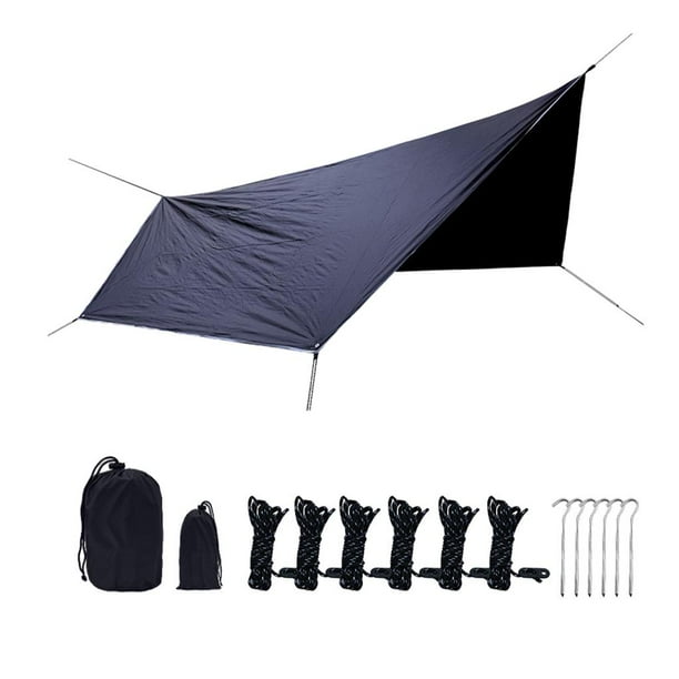 Lona impermeable de 360x280CM, toldo portátil para acampar al aire libre,  viajar, mochilero Sharpla Lona impermeable para tienda