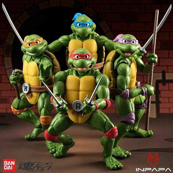 original zhangmengya shfiguarts teenage mutant ninja turtles raphael donatello leonardo michelangelo zhangmengya led