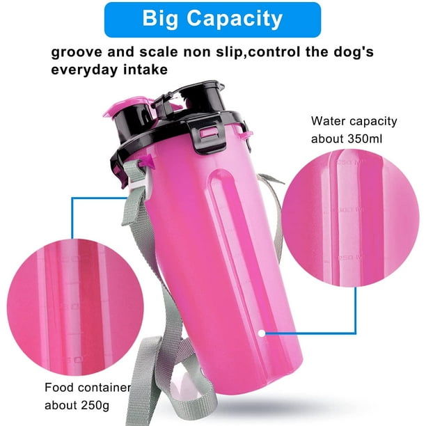 Botella De Agua para Perros, 2 en 1 de 350 ml para Bebedero portatil Perro  Plegable Botellas De Agua para Perro, para Mascotas para Caminar al Aire  Libre, Senderismo, Viajes,Yellow : 