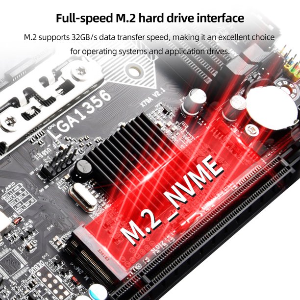 Tarjeta Madre Placa base X79A V2 SATA2.0 M-ATX 64GB LGA1356 2 DDR3 PC  Soporte de placa principal M.2 Kuymtek Para estrenar