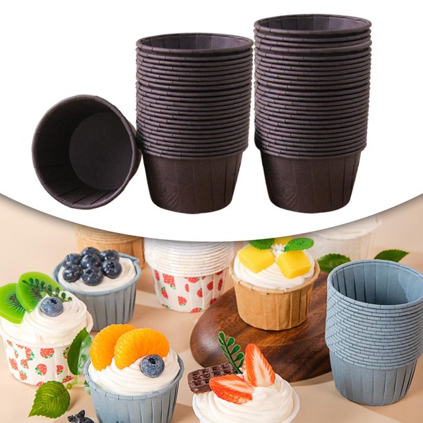 50 piezas de papel a prueba de grasa para repostería, fundas para cupcakes,  diámetro superior de 2,6 Gloria Tazas para hornear