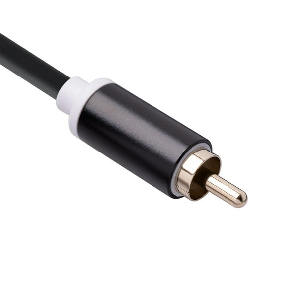  Seismic Audio Altavoces Dual 2-RCA Audio Patch Cable, macho a  macho, negro y negro : Electrónica