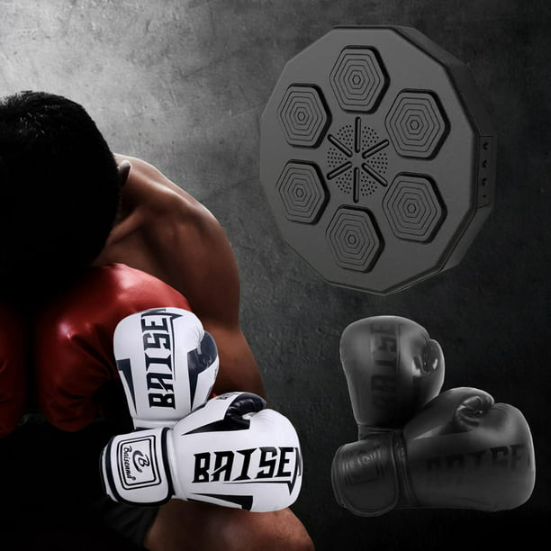 Máquina de boxeo musical, objetivo de pared, práctica de boxeo montada en  la pared con guantes de boxeo Blanco negro shamjiam Máquina de boxeo de  música