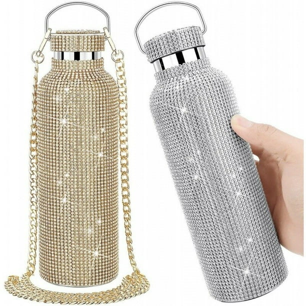 Diamond Water Bottle,Bling Diamond Vacuum Flask Sparkling Glitter